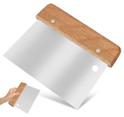 Productafbeelding van Deegschraper met houten handvat, 15 cm