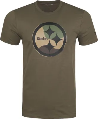 Zdjęcie produktu dla Koszulka New Era Camo Logo - NFL Pittsburgh Steelers oliwkowa - XS