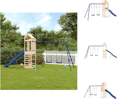 Produktbild von vidaXL Spielturm Massivholz Kiefer -  Schaukeln & Spieltürme