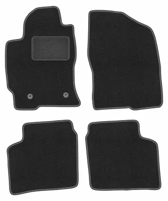 Produktbild von Velours-Fußmatten für Toyota Prius II 2003-2010 (Schrägheck) – 4-tlg, Graphit, passgenau – Wielganizator LUX