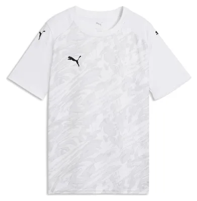 Produktbild von PUMA teamFINAL Graphic Jersey Jr, 164, White Black-Feather Gray