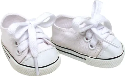 Obrázok produktu pre Sophia's By Teamson Kids 18" detské tenisky pre bábiky so šnúrkami, biele topánky pre bábiky