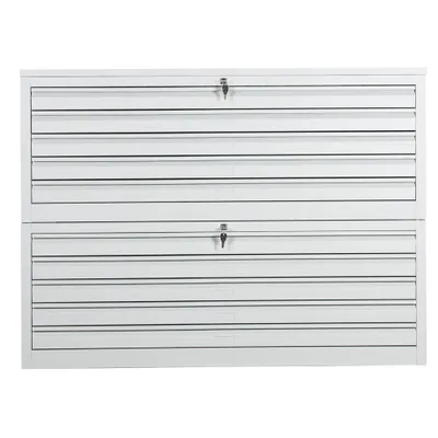 Produktbild von Gürkan Planschrank lichtgrau 10 Schubladen 113,0 x 83,0 x 105,0 cm