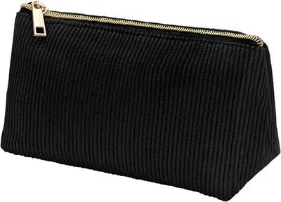 Immagine prodotto di Borsa in velluto a coste capiente, nera, pratica ed elegante