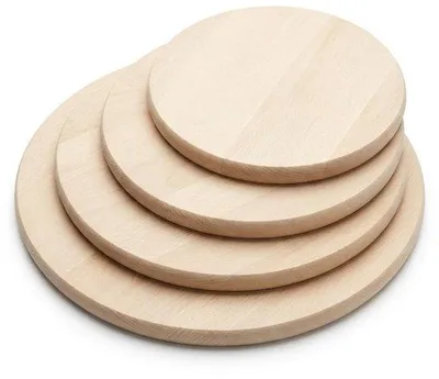 Obrázek produktu pro Sada čtyř kulatých prkének z buku – průměry 25, 30, 35 a 40 cm