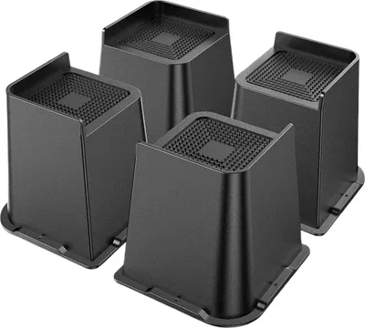 Produktbild von 4 Stück 5/6-Zoll-Möbelerhöhung, robuste Betterhöhung, unterstützt bis zu 6000 Pfund, rutschfest, für Tisch, Schreibtisch, Couch, Stuhl, Sofa, Schrank, Beinerhöhung, Erhöhung des Fußpolsters