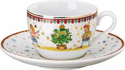 Zdjęcie produktu dla Hutschenreuther Sammelkollektion 2024 Cappuccinotasse 2-tlg. Weihnachtsleuchten Zeitlich limitierte Edition 02476-727474-14765