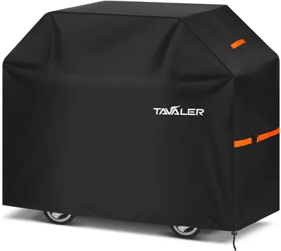 Image de Housse de protection pour barbecue, dimensions 165x70x122 cm, tissu Oxford 420D, résistante aux intempéries, pour l'extérieur
