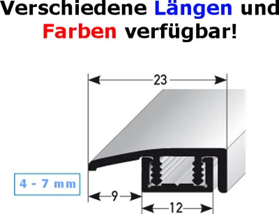 Produktbild von Abschlussprofil / Abschlussleiste für Vinyl / Laminat / Parkett "Scranton", für Höhe 4 - 7 mm, 23 mm breit, 2-teilig, Aluminium eloxiert, gebohrt-bronze hell-900