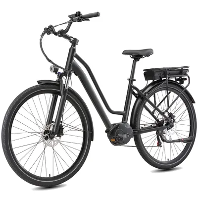 Produktbild von Maxtron Urban 8 E-Bike 28 Zoll Damen Herren Pedelec mit Mittelmotor Drehmomentsensor 460Wh Akku Shimano 7 Gang Kettenschaltung Federgabel LED Beleucht