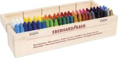 Produktbild von EBERHARD FABER Dreikant-Wachsmalkreide COLORI 100er Holzbox