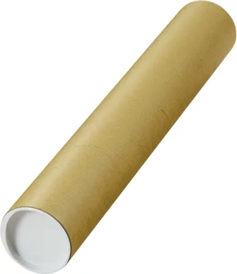 Produktbild von mayer-network 30001357 Versandrohre mit vormontierten Verschlusskappen - Ø 80 x 500 mm, braun, 10 Stück