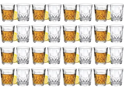 Zdjęcie produktu dla Szklanki do trunku, pojemność 60 ml, szkło bez ołowiu, grube dno, 32 sztuki, przezroczyste