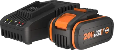 Zdjęcie produktu dla WORX WA3604, Zestaw bateria i ładowarka, Litowo-jonowa (Li-Ion), 4 Ah, 20 V, WORX, Wiertarka, Elektryczne urządzenie wielofunkcyjne, Młot udarowo-obrotowy, Szlifierka sander