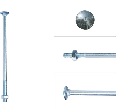 Produktbild von Schlossschrauben Verzinkt M8 x 180 mm - 25 Stück