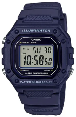 Productafbeelding van Casio herenhorloge, marineblauw, model Casio-W-218H-2AVEF