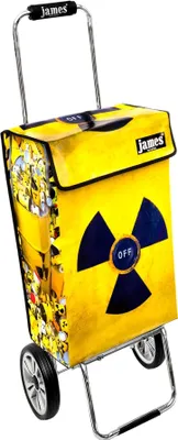 Produktbild von James Einkaufstrolley - ATOM-OFF - stabiler Einkaufswagen mit individuellem Design - einfarbig: gelb in Ausführung: Chrome19