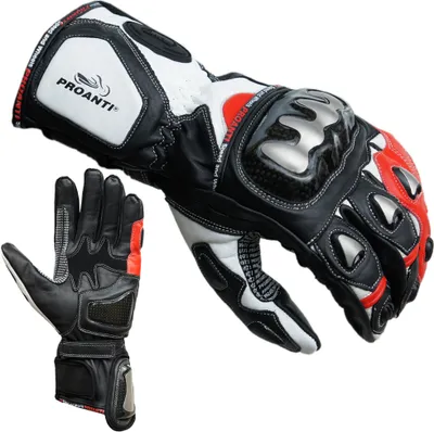 Produktbild von Motorradhandschuhe Racing Pro rot von PROANTI® - Größe M