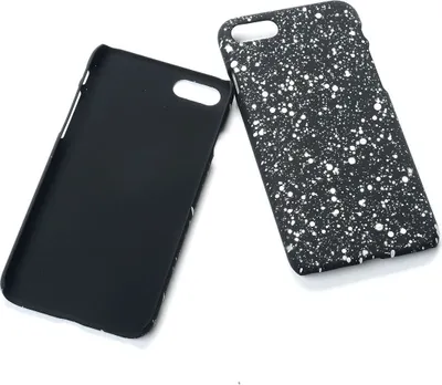 Produktbild von Handy Hülle Schutz Case Bumper Schale für Apple iPhone SE 2020 3D Sterne Weiß