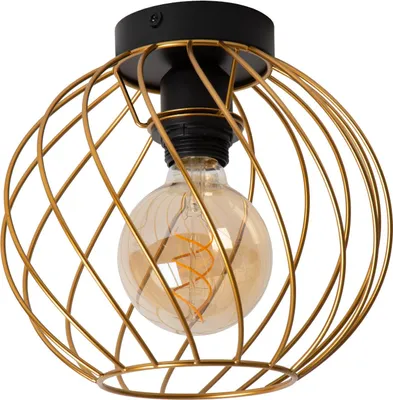 Zdjęcie produktu dla Lampa sufitowa DANZA złoto-odcienie złota-czarna 1xE27x40W metal wym:22,5x25x25cm IP20 Lucide