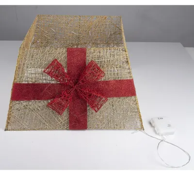 Zdjęcie produktu dla Prezent w postaci stojaka na choinkę Grundig - Obroża choinkowa z lampkami choinkowymi 40x LED - Koszyk na choinkę - Standardowa choinka 45x45x27,5 cm - Czerwony
