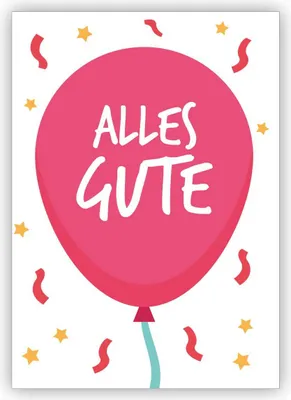 Produktbild von Fröhliche Luftballon Geburtstagskarte: Alles Gute
