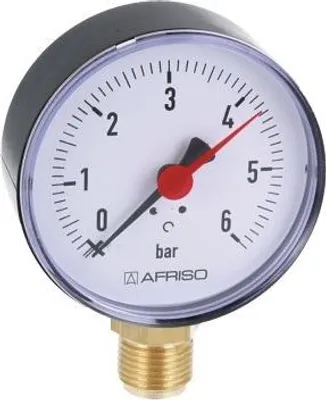 Immagine prodotto di Afriso | Manometro RF 80 - 80 mm - 0-6 bar - Alta Precisione - Per Sistemi Di Riscaldamento