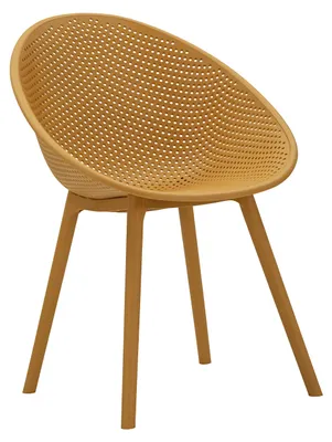 Immagine prodotto di Set 2 Sedie Ibiza Senape in Polipropilene 59x59x83 cm - Design Intrecciato per Interni ed Esterni - Serie 940