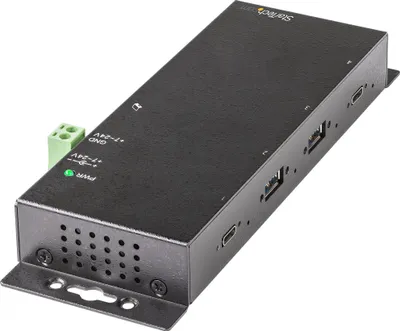 Produktbild von StarTech.com 4 Port USB C Hub 10 Gbit/s - Industrieller USB-C Hub aus Metall - 2x USB-C & 2x USB-A - ESD Surge Protection - USB-C oder USB-A Host - Self-Powered montierbarer USB 3.2 Gen 2 Typ-C Hub, USB 3.2 Gen 2 (3.1 Gen 2) Type-C, USB 3.2 Gen 2 (3.1 Gen 2) Type-A, USB 3.2 Gen 2 (3.1 Gen 2) Type-C, 10000 Mbit/s, Schwarz, Metall, Leistung, USB