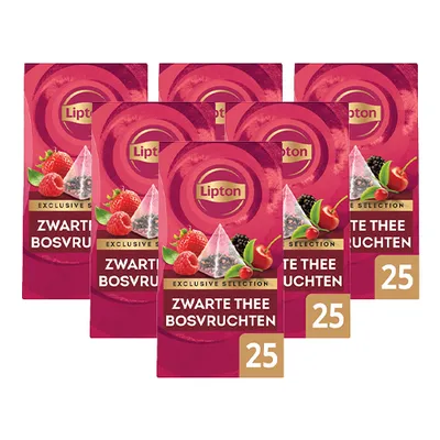Immagine prodotto di Lipton - Tè Lipton Exclusive Frutti di bosco 25x2gr | Confezione da 25 pezzi | 6 pezzi