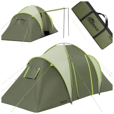 Produktbild von Vayox Campingzelt Kuppelzelt 4-Personen VA0428 NOMAD, mit Vorraum, Grün