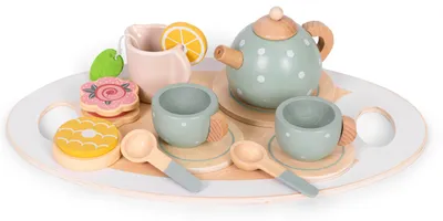 Produktbild von ECOTOYS TL643007 Holz-Teeset, 14-teilig