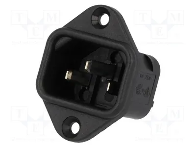 Image de 1 connecteur : pour alimentation secteur, prise 10A, modèle PX0579/28, connecteurs mâles
