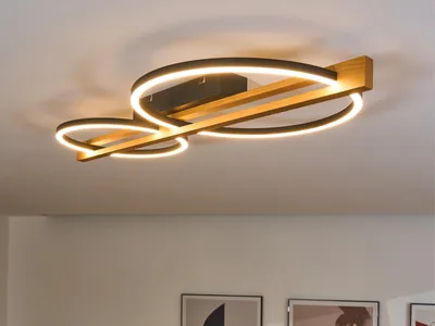 Produktbild von ECO-LIGHT Tovak LED Deckenleuchte Warmweiss 28W 1050Lm schwarz