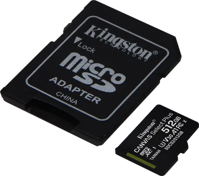 Produktbild von Kingston micSDXC Canvas Select Plus Card + SD Adapter, 512GB