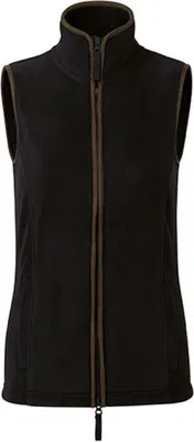 Produktbild von Premier Workwear PR804 | WomenŽs ŽArtisanŽ Fleece Gilet XS bis 3XL - Farbe: Black/Brown (ca. Pantone 4975C) - Größe: XXL