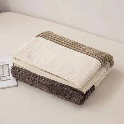 Productafbeelding van Knuffeldekentje, 160 x 200 cm. Pluizige bedsprei, fleece deken, flanellen deken, bankdeken. Omkeerbare deken, geschikt als bankgooi of woonkamerdeken