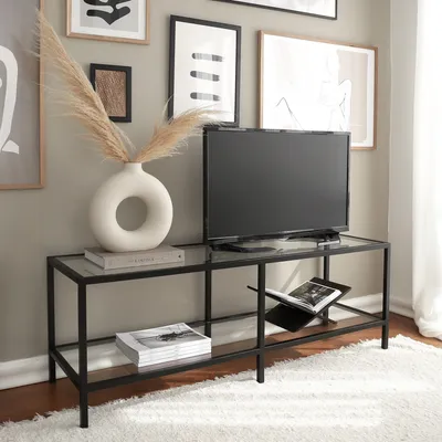 Produktbild von Skye Decor, Basic TV500 - Black, Fernsehtisch, Matt-schwarz, 100 % gehärtetes Glas, 130 x 40 x 45 cm