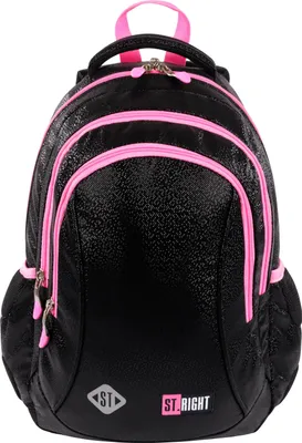 Produktbild von Rucksack 3 Fächer BP26 Schwarz Glitter schwarz St.Right Majewski