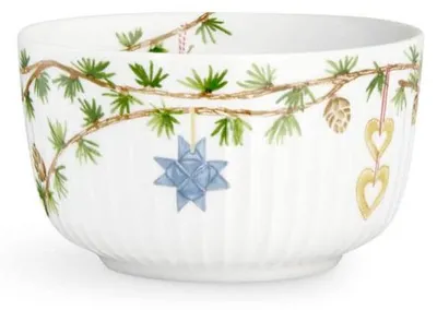 Kerstmis-Schale, Ø12 cm, Weiß, Porzellan, Weihnachtsdeko