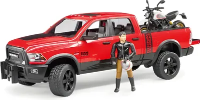 Produktbild von bruder RAM 2500 Power Wagon mit Ducati Desert Sled und Fahrer