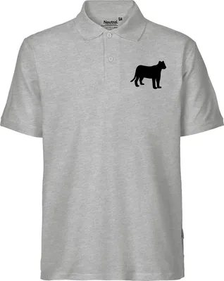 Produktbild von Huuraa Herren Polo Shirt Panther Silhouette 3XL Sport Grey Bio Baumwolle Fairtrade Poloshirt Geschenkidee