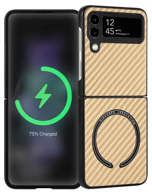 Obrázek produktu pro Pro Samsung Galaxy Z Flip4 5G MagSafe Magnetické pouzdro na telefon z uhlíkových vláken New