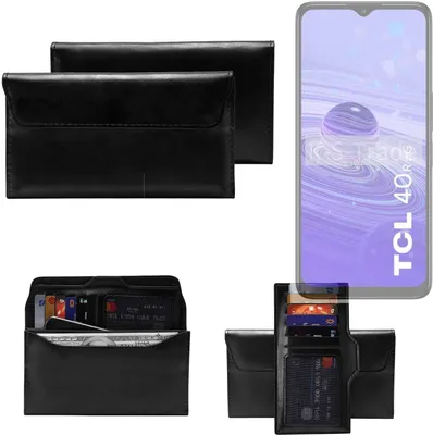 Produktbild von K-S-Trade Handy Hülle kompatibel mit TCL 40 R 5G Schutz Hülle Tasche Schutz Case Handytasche Kunstleder schwarz, 1x