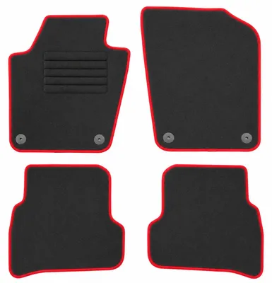 Fußmatten-Set für VW Polo 6R, 06/2009-08/2017, 4-teilig, Schwarz