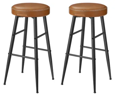 Produktbild von VASAGLE Barhocker, 2er Set, Küchenstuhl, Kunstleder, 76 cm hoch