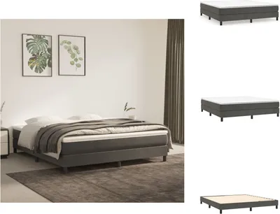 Produktbild von vidaXL Boxspringbett Dunkelgrau 180x200 cm Samt -  Betten & Bettgestelle