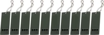 Produktbild von 10pcs Survival Whistle 3 Frequenz hoher Dezibel tragbarer Notfall mit Schlüsselkette für Camping -Wandern