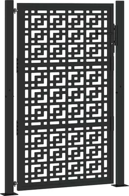 Obrázok produktu pre Záhradná brána čierna 100x150 cm oceľový krížový dizajn