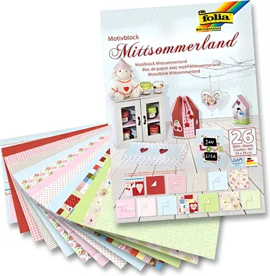 Produktbild von folia Motivblock "Mittsommerland" 240 x 350 mm 26 Blatt